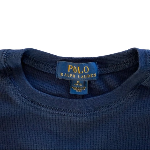 Polo Ralph Lauren Boys Waffle Knit Top 10/12 - Picture 3 of 3